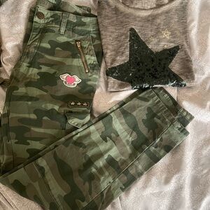 Camo Green Kids Top & Bottoms